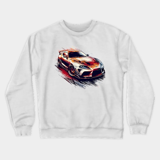 Toyota Supra Crewneck Sweatshirt by Vehicles-Art